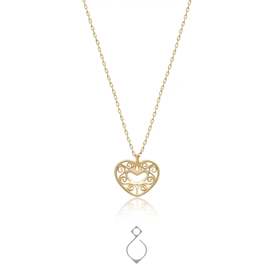 گردنبند طلا آمیتیس طرح قلب کد 166