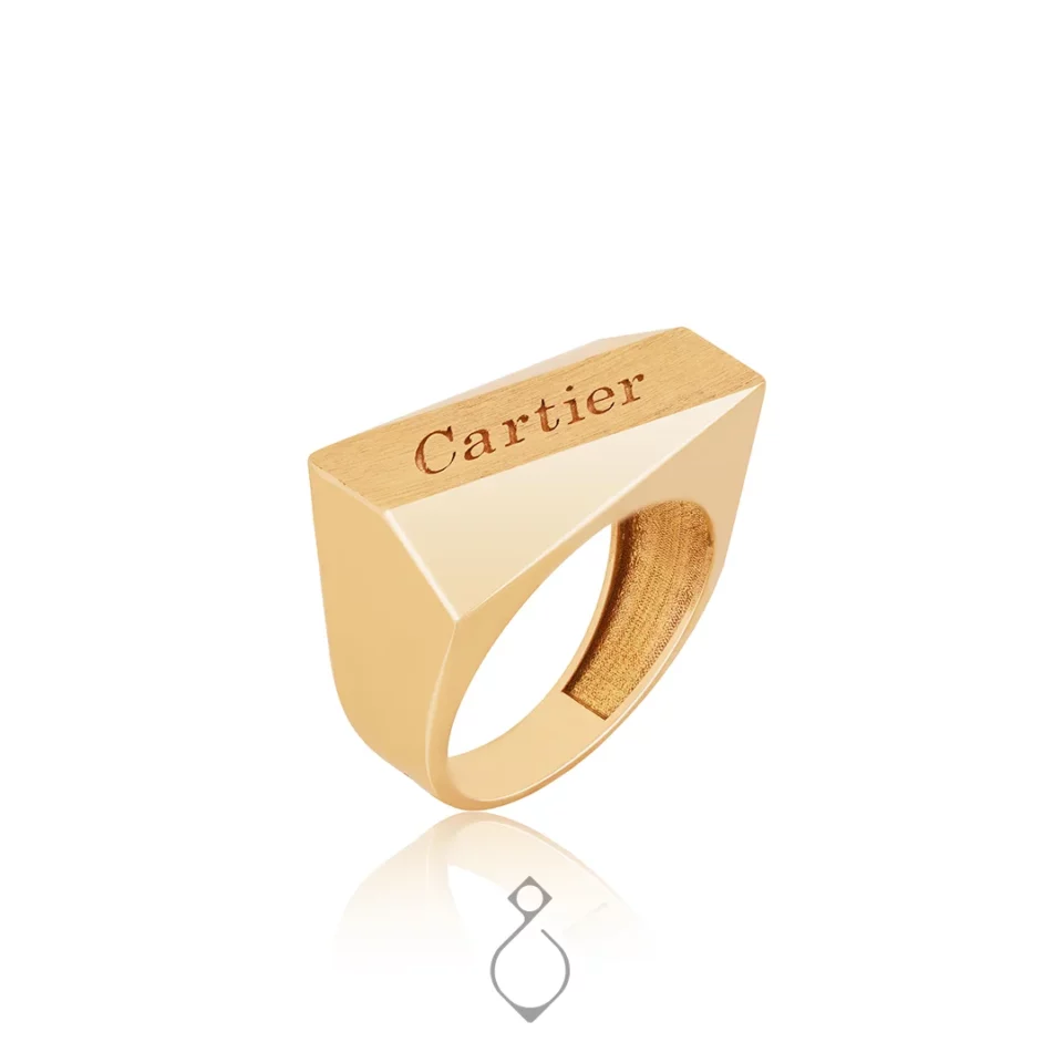 انگشتر طلا کارتیر تخت کد 136
