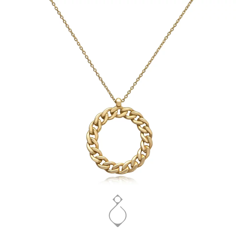 نیم ست طلا کارتیر طرح دایره کد 114