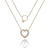 Delicate-gold-necklace-with-heart-design-and-ring-code-147-1110147-1