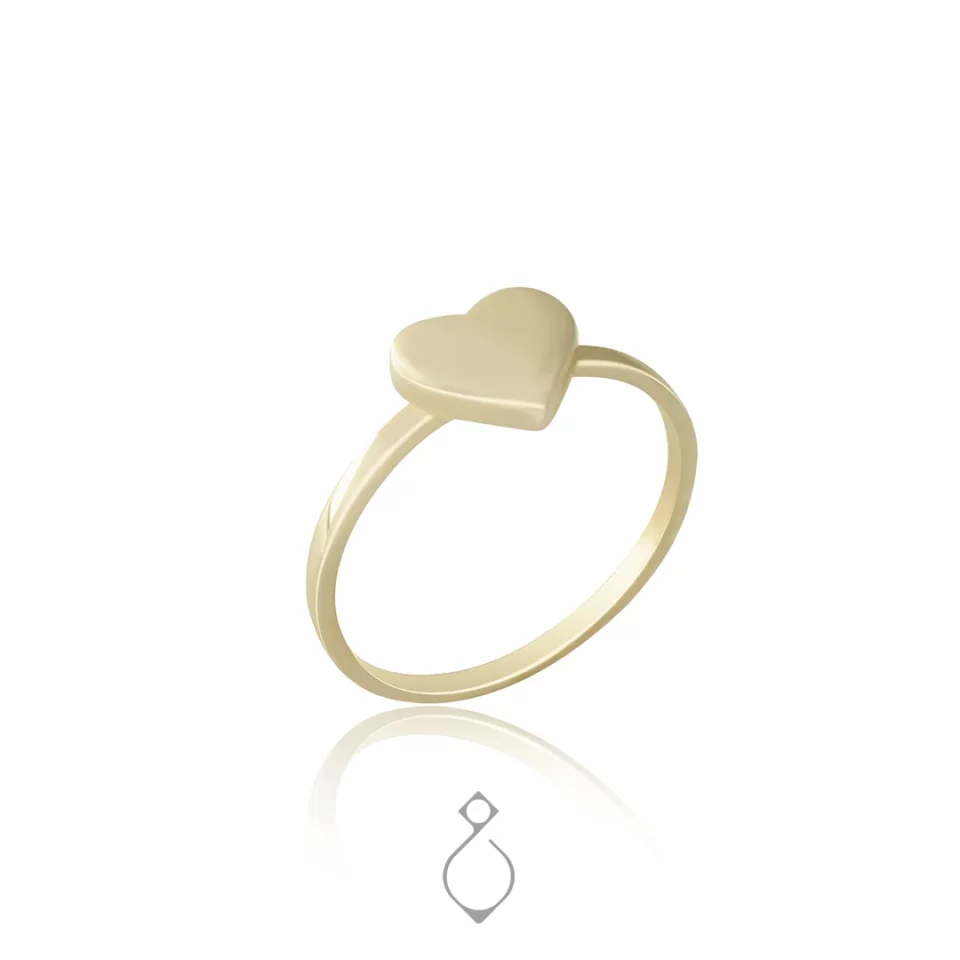 انگشتر طلا ظریف طرح قلب تک کد 133