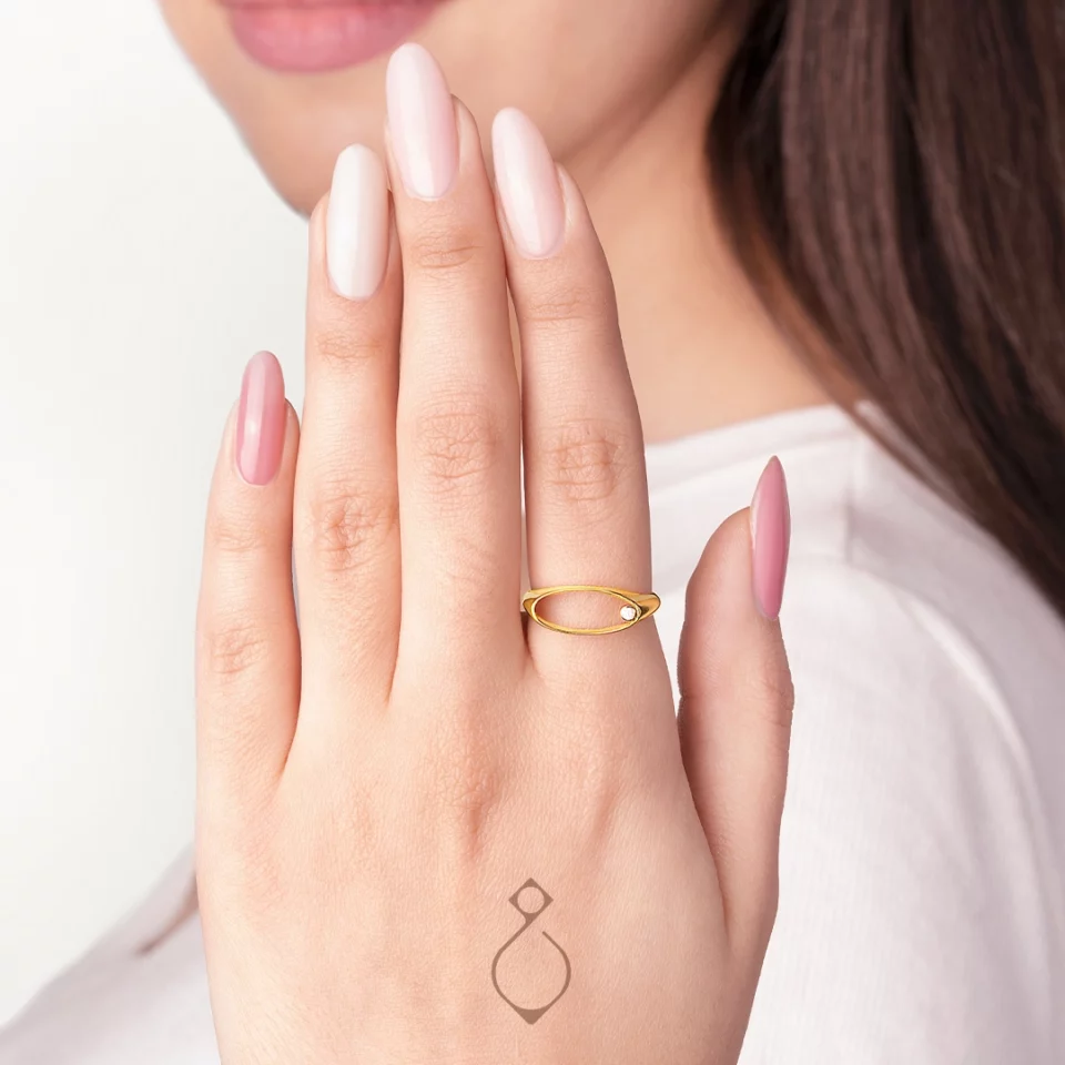 انگشتر طلا طریف طرح ماهور کد 137