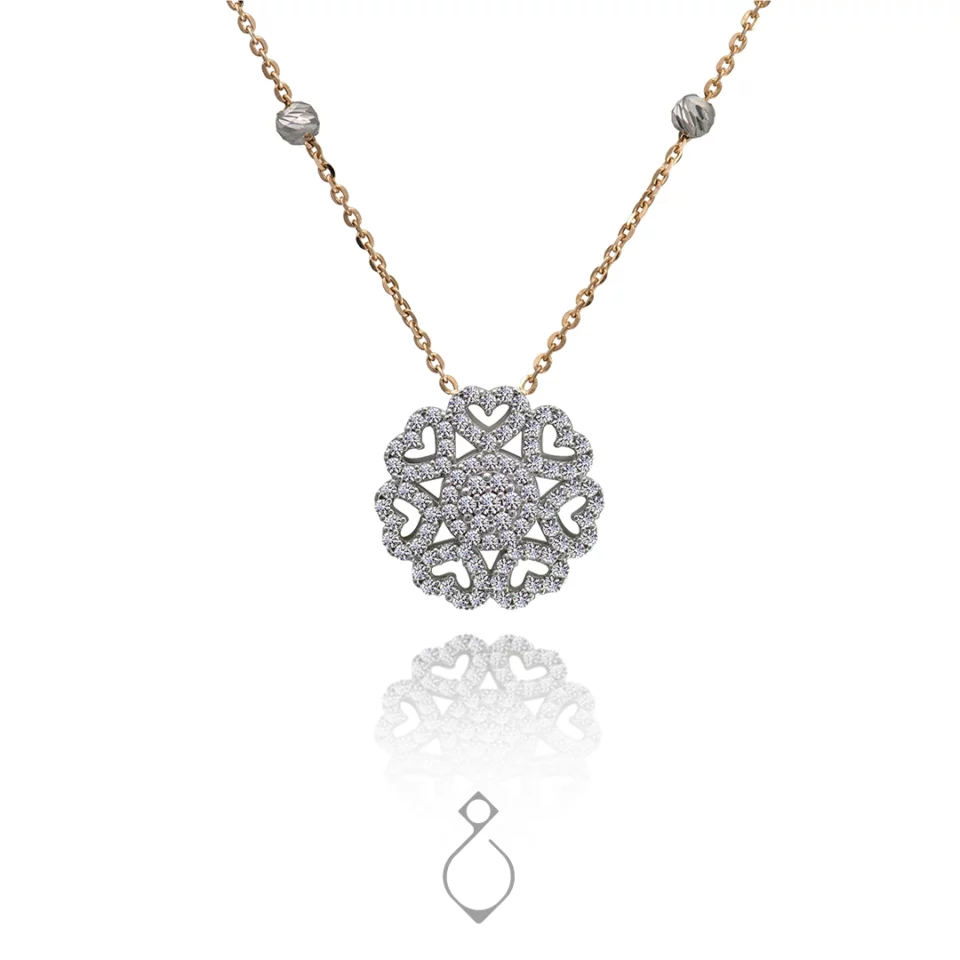 گردنبند طلا امرالد طرح جواهر کد 146