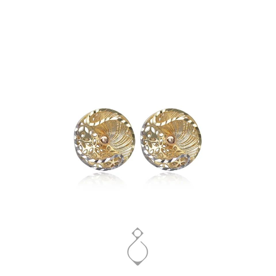 نیم ست طلا لوکس توری دایره کد 118