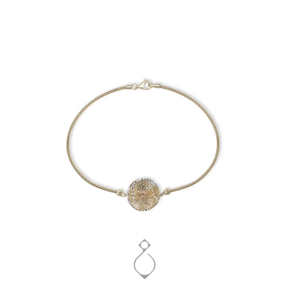 نیم ست طلا لوکس توری دایره کد 118