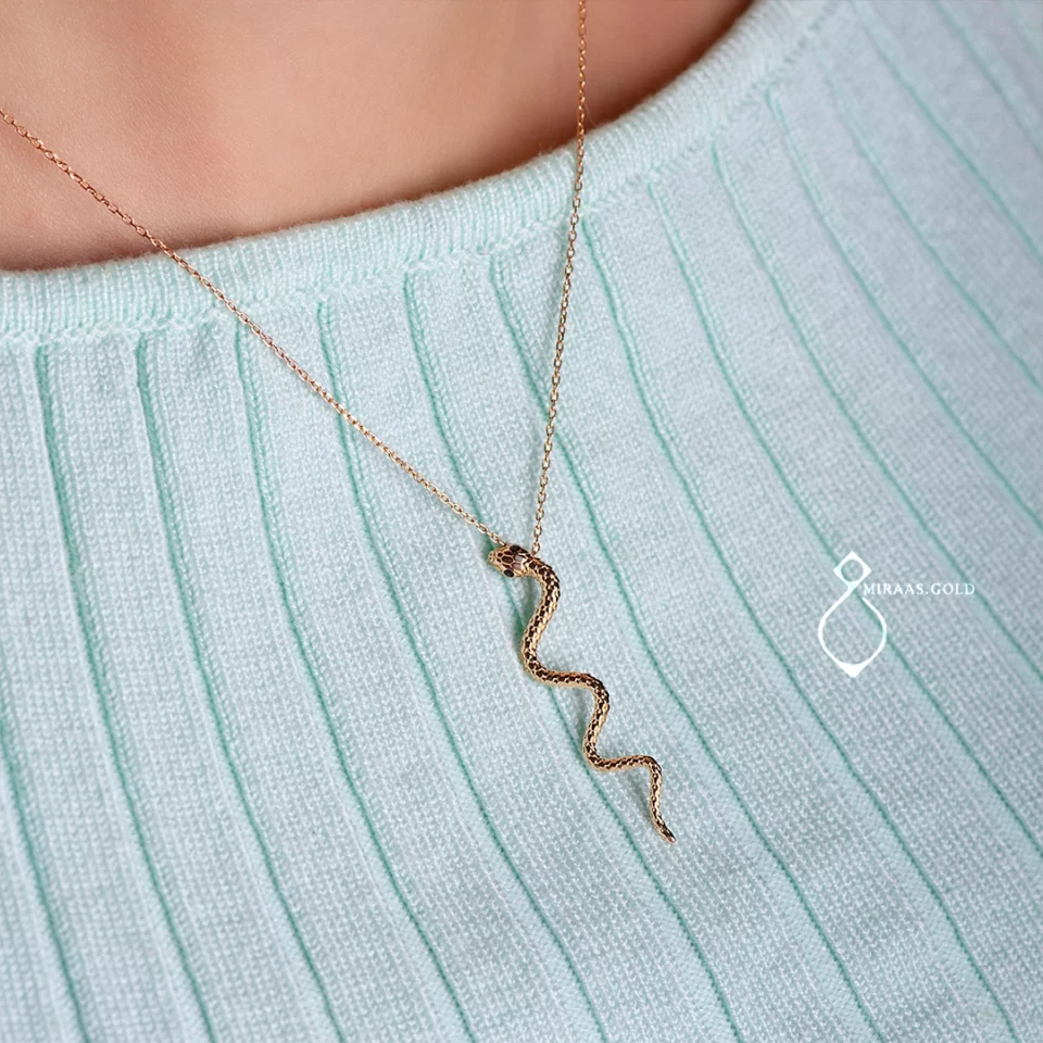 گردنبند طلا پناهی طرح اسنیک کد 161