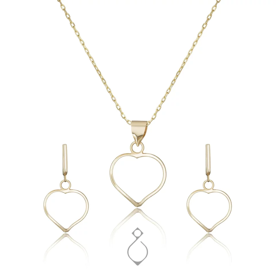 نیم ست طلا پیچ رادو طرح قلب کد 120