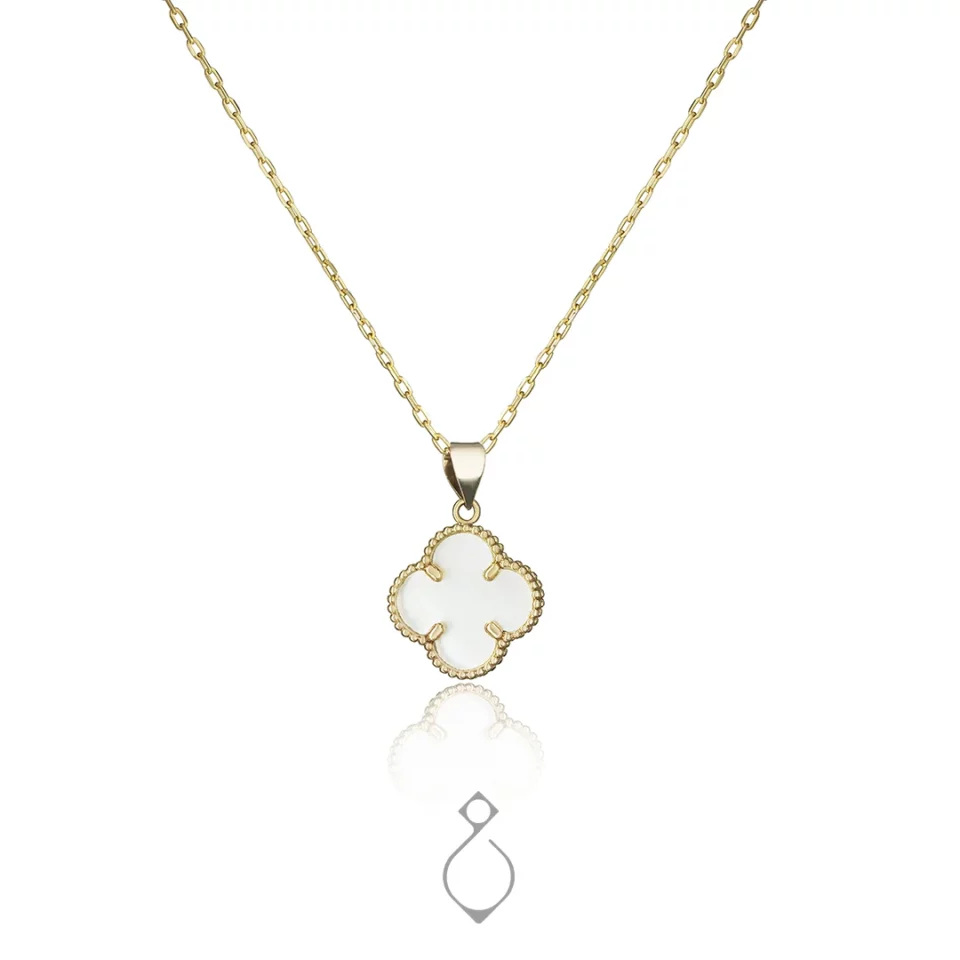 نیم ست طلا ونکلیف سفید کد 119