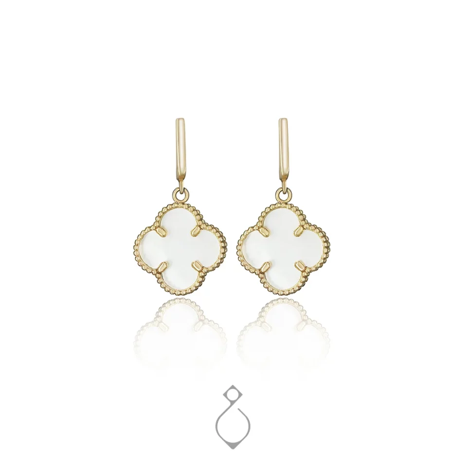 نیم ست طلا ونکلیف سفید کد 119