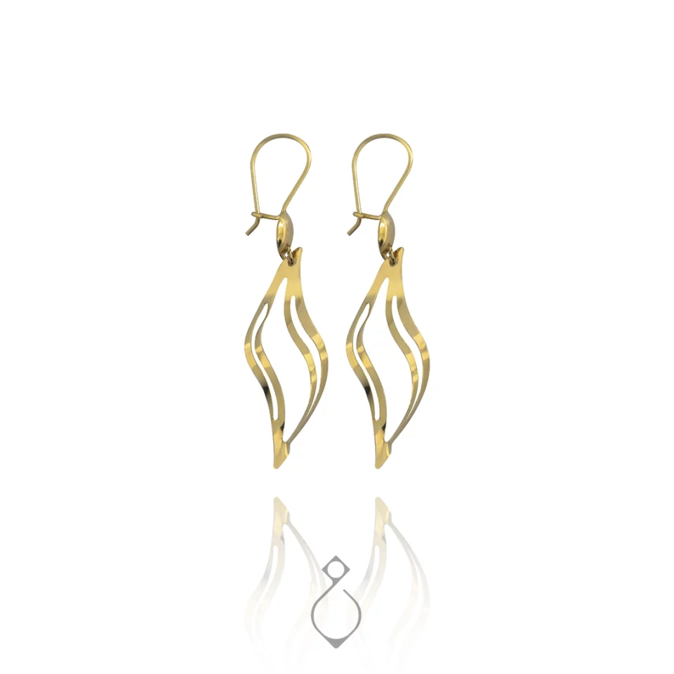 گوشواره لیزری آویز طرح لوزی کد 138