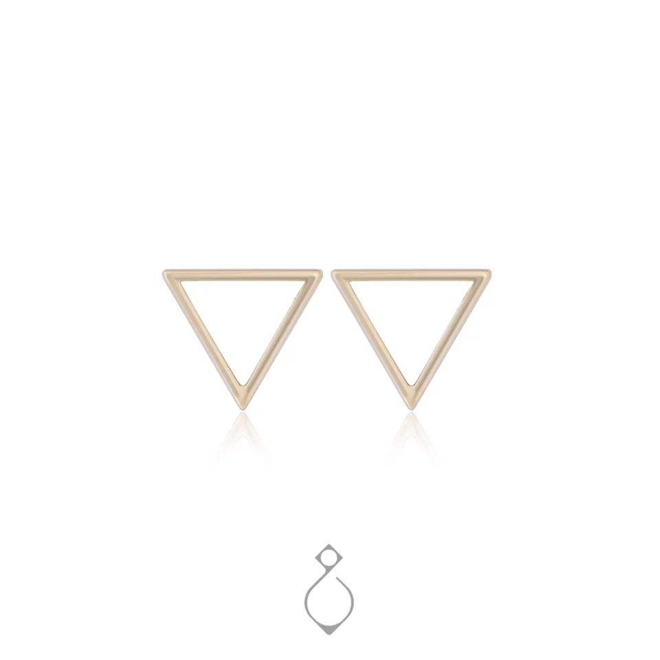 گوشواره ظریف میخی طرح مثلث کد 116