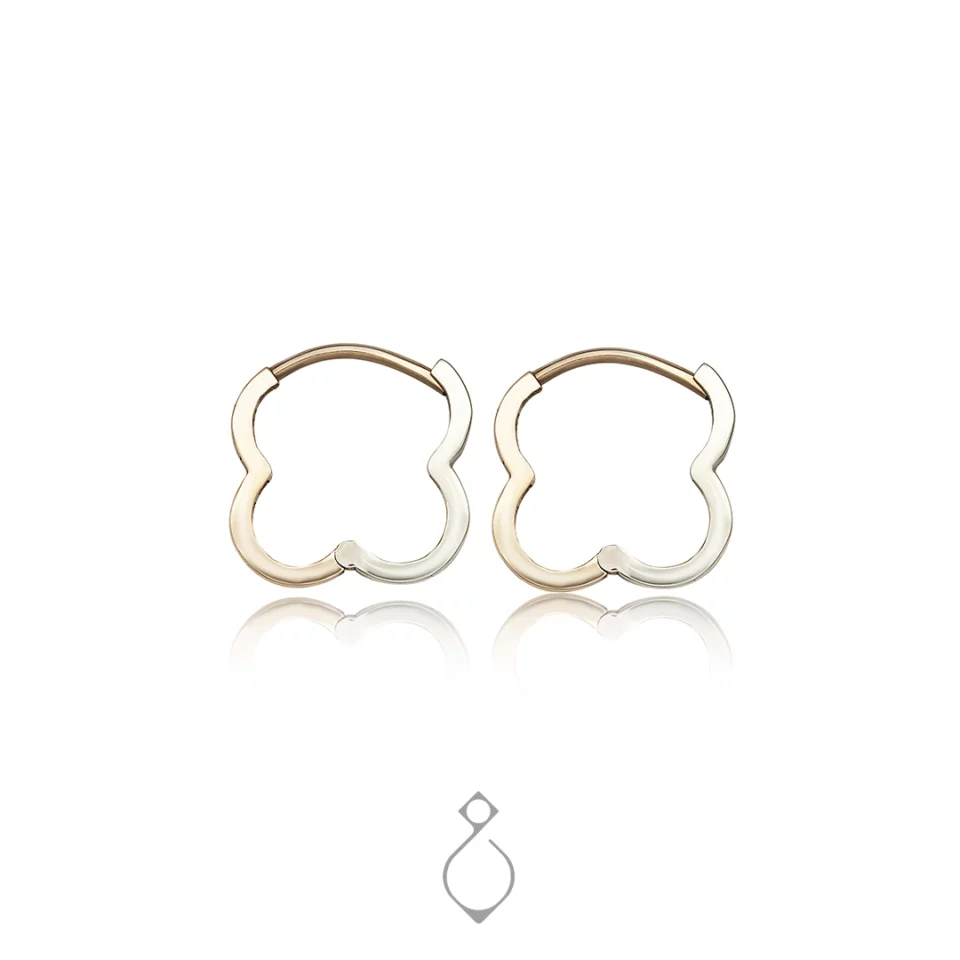 گوشواره ابری حلقه ای طرح گل کد 127