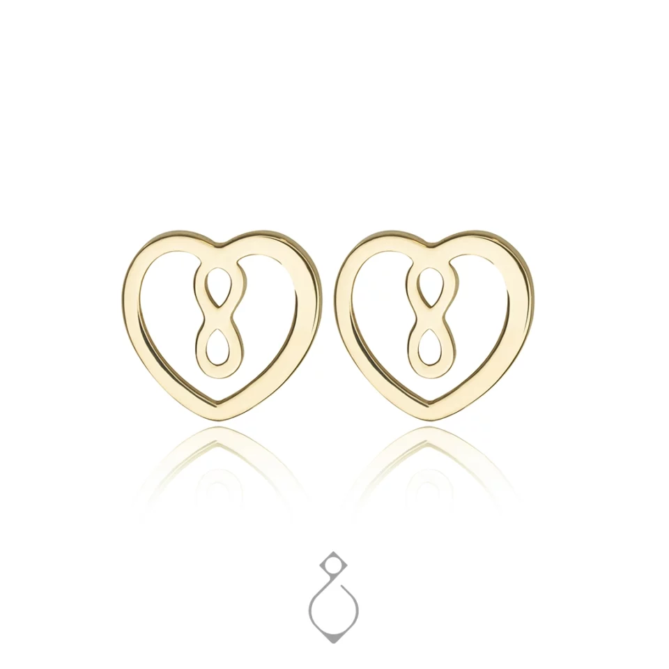 گوشواره ماکان میخی طرح قلب کد 121