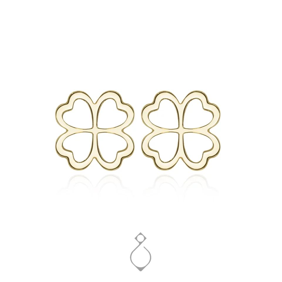 گوشواره ماکان میخی طرح شبدر کد 122