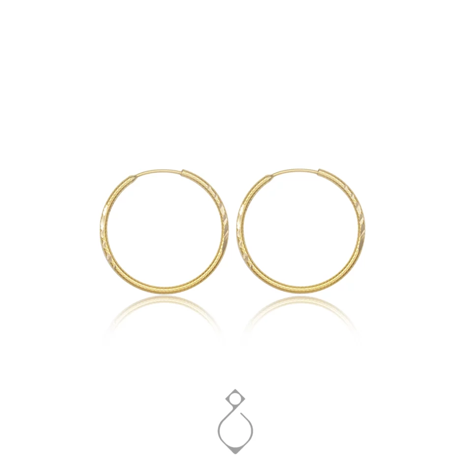 گوشواره تراش حلقه ای طرح تابان کد 129