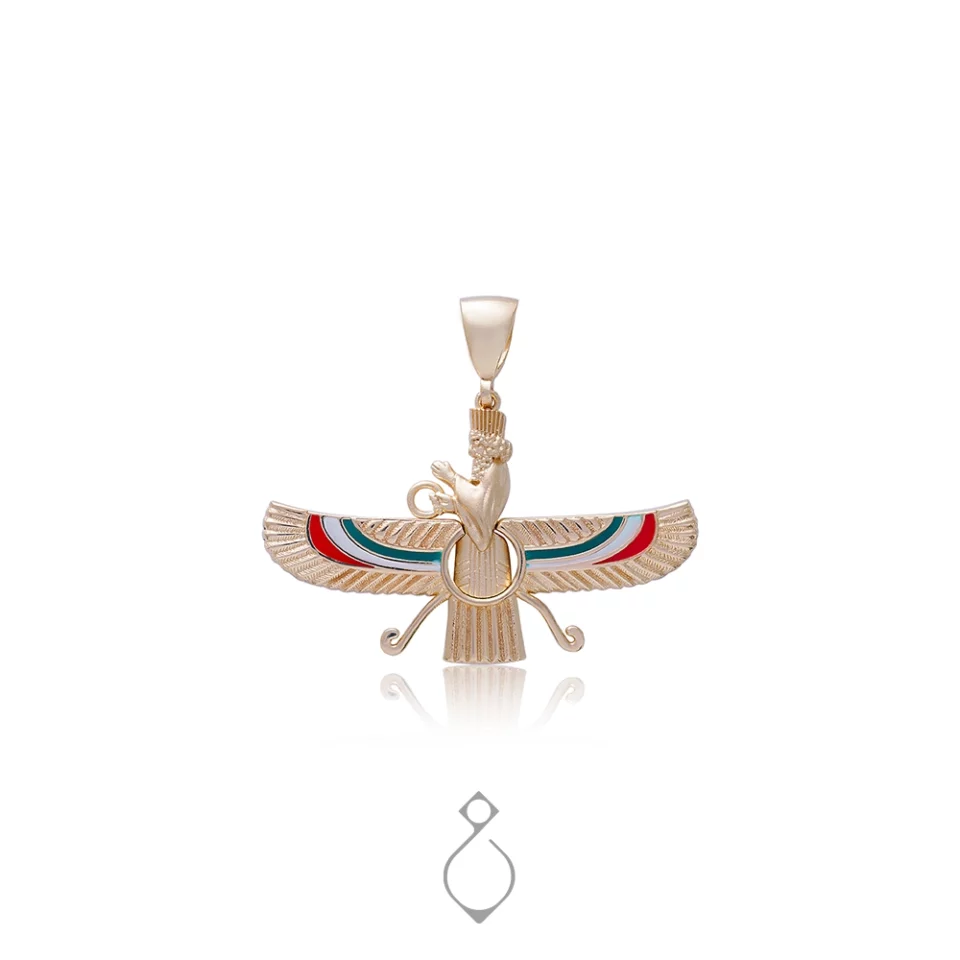 پلاک طلا طرح اهورامزدا کد 129