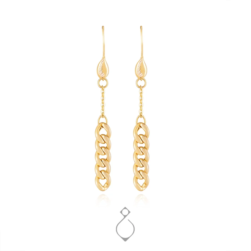 گوشواره طلا آویز کارتیر کد 142