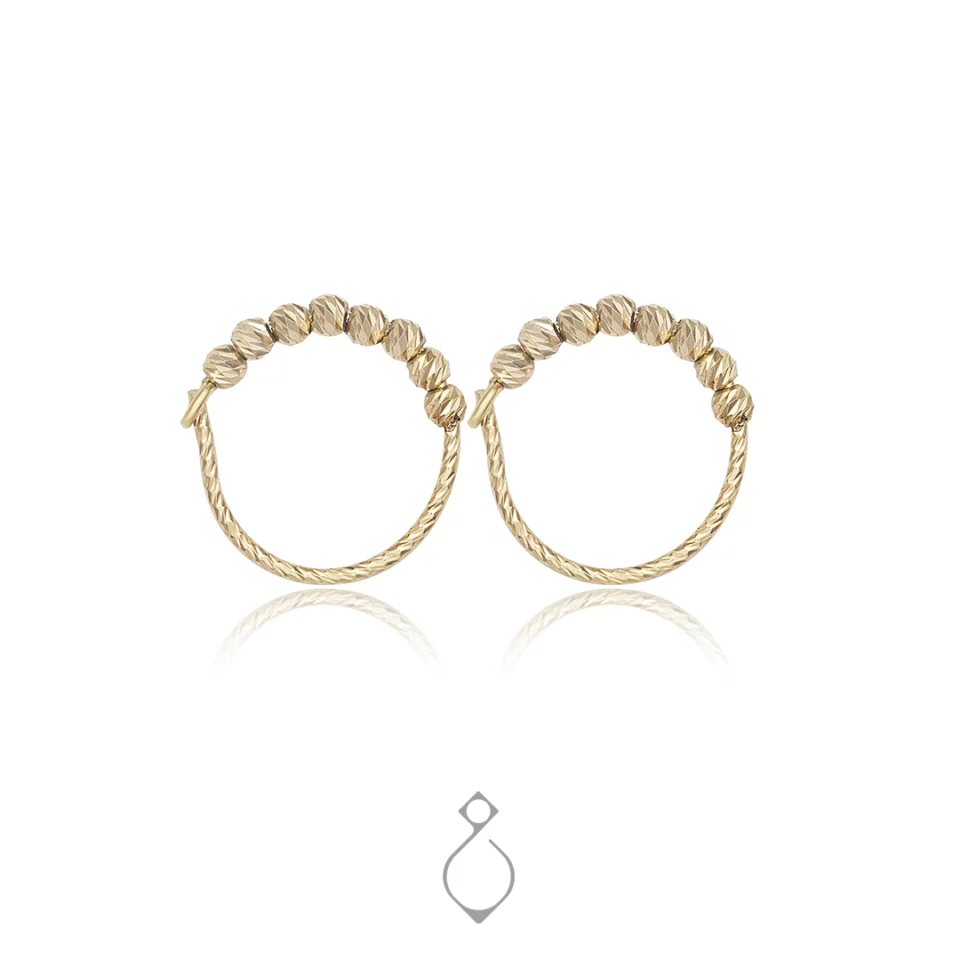 گوشواره البرنادو حلقه ای طرح گوی کد 123