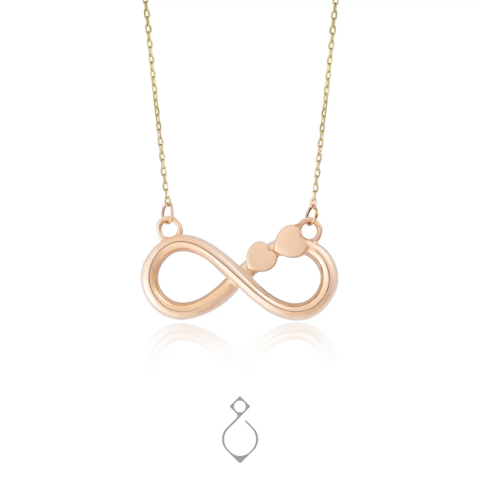 گردنبند طلا طرح بی نهایت عشق کد 177