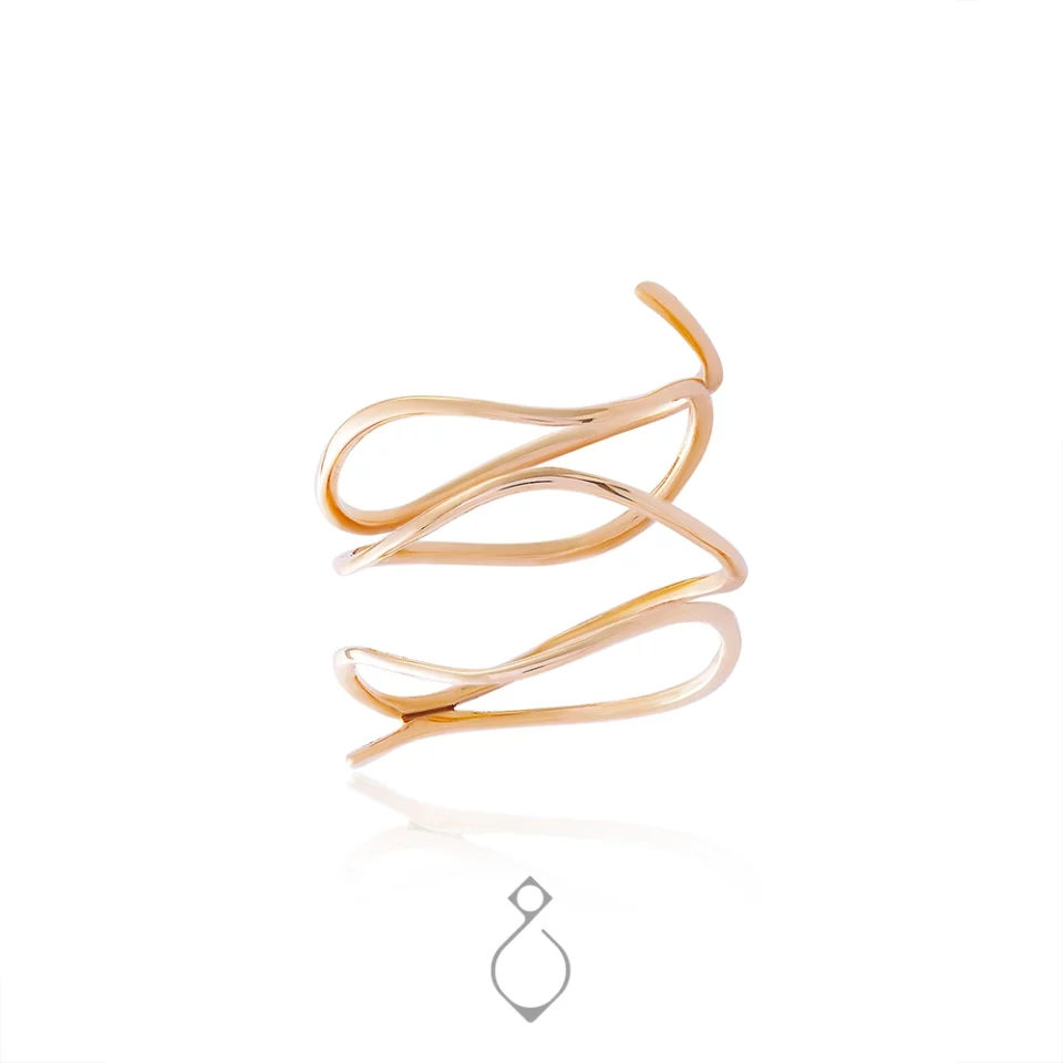 انگشتر طلا طرح موج دار کد 150