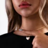 گردنبند طلا قلب مینیمال کد 176