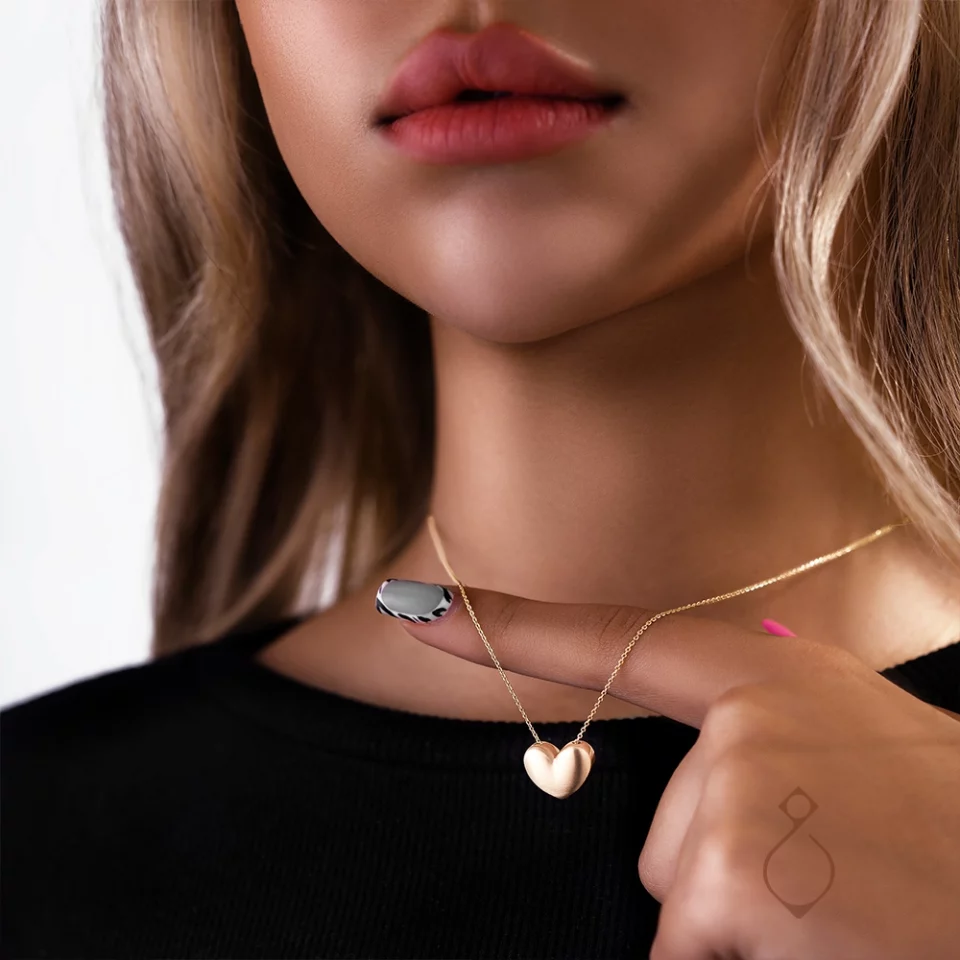 گردنبند طلا قلب مینیمال کد 176