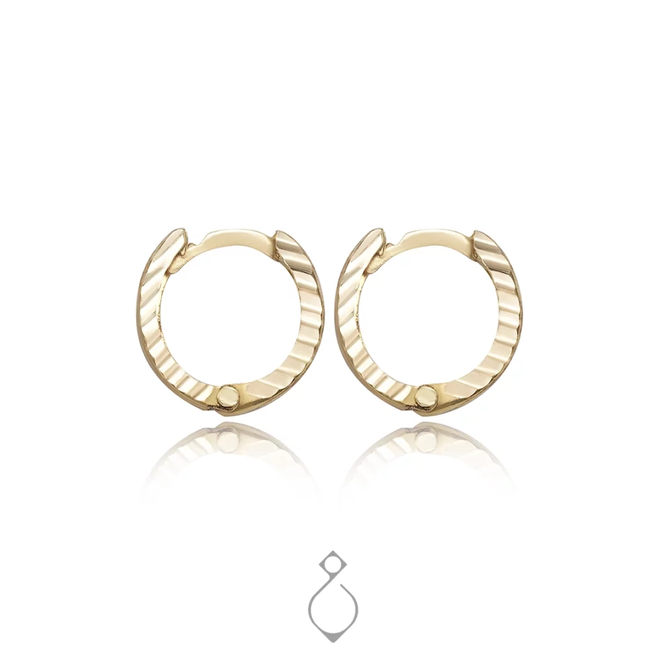 گوشواره امگا حلقه ای طرح تراش کد 125