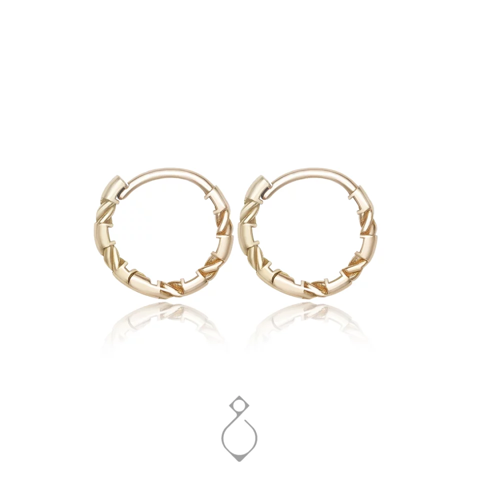 گوشواره امگا حلقه ای طرح پیچ کد 126