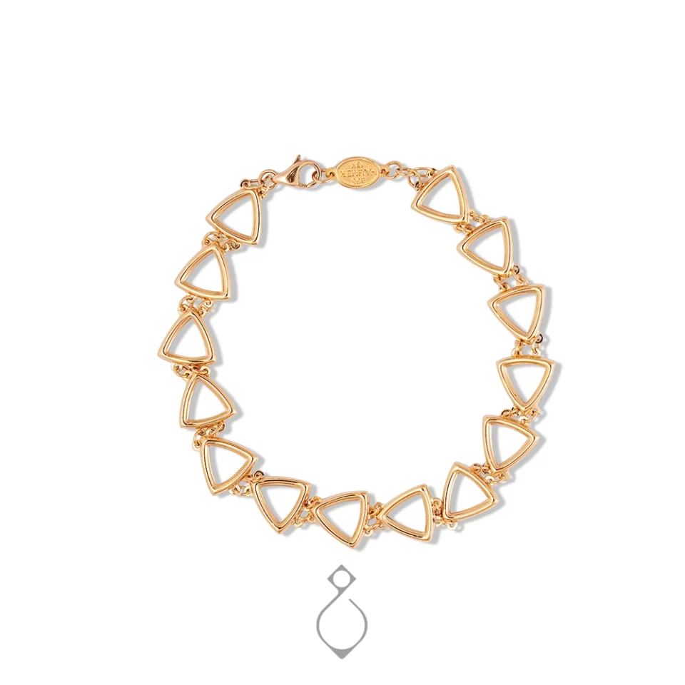 دستبند طلا زنجیری مثلث کد 115