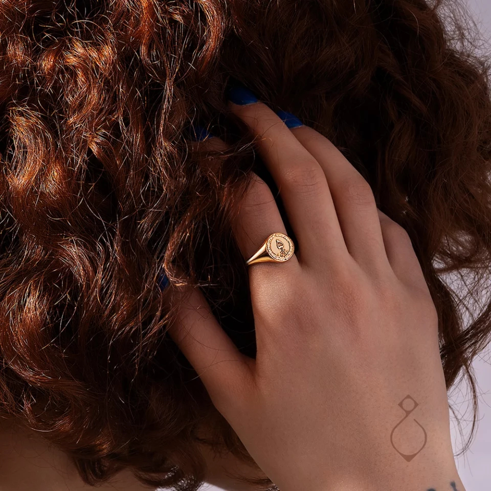 انگشتر طلا زنانه طرح ریال کد 142